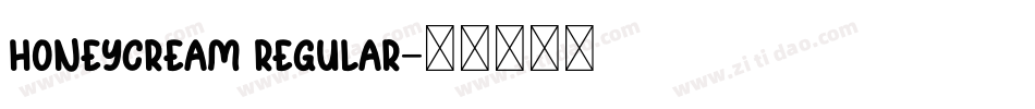 HoneyCream Regular字体转换